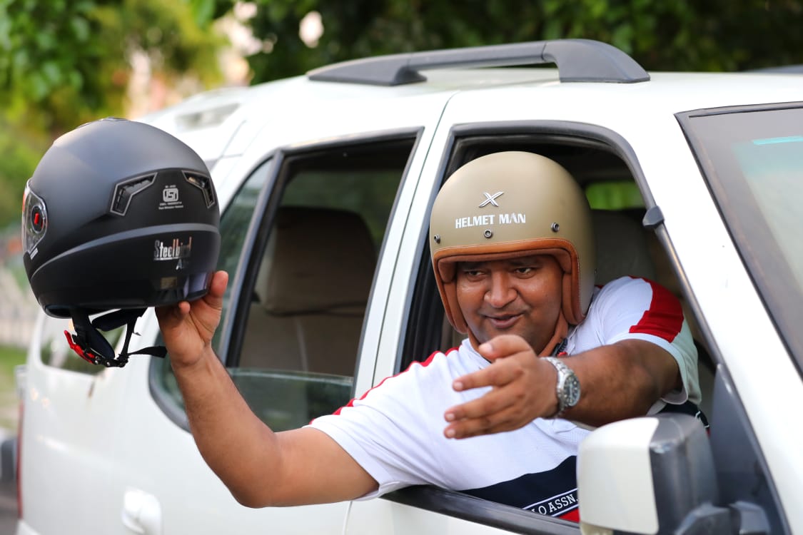 Helmet man of india